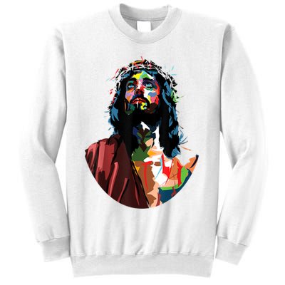 Vintage Got King Jesus Christ Sweet Face Image Sweatshirt