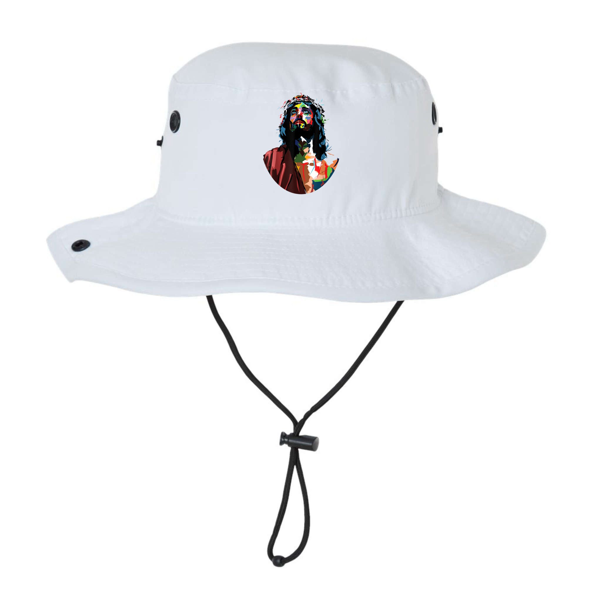 Vintage Got King Jesus Christ Sweet Face Image Bucket Hat