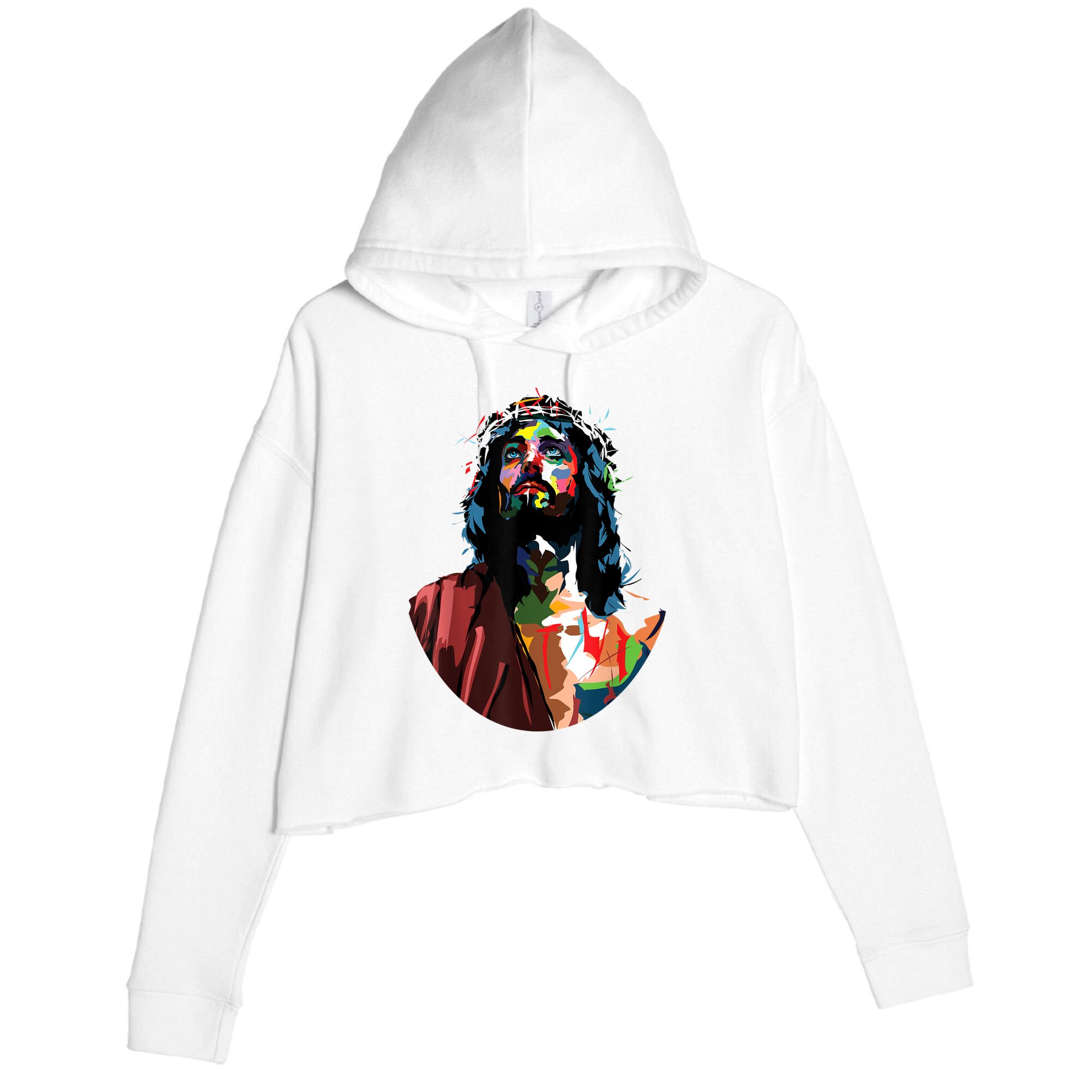 Vintage Got King Jesus Christ Sweet Face Image Crop Fleece Hoodie