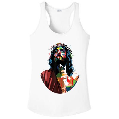 Vintage Got King Jesus Christ Sweet Face Image Ladies PosiCharge Competitor Racerback Tank