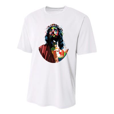 Vintage Got King Jesus Christ Sweet Face Image Youth Performance Sprint T-Shirt