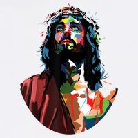 Vintage Got King Jesus Christ Sweet Face Image Poster