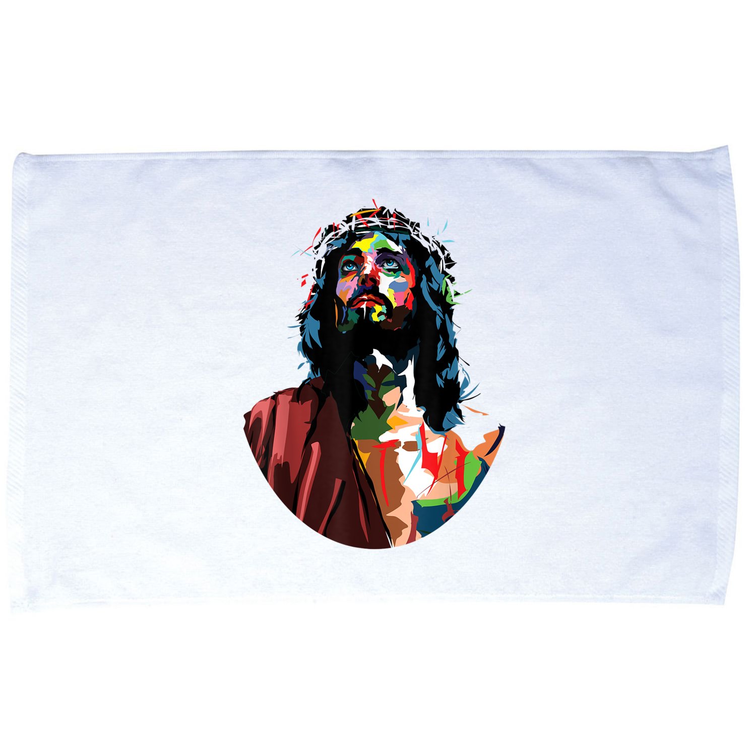 Vintage Got King Jesus Christ Sweet Face Image Microfiber Hand Towel
