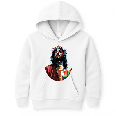 Vintage Got King Jesus Christ Sweet Face Image Kids Hoodie