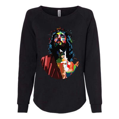 Vintage Got King Jesus Christ Sweet Face Image Womens California Wash Sweatshirt