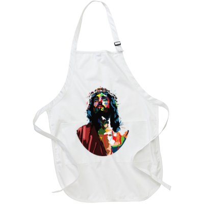 Vintage Got King Jesus Christ Sweet Face Image Apron
