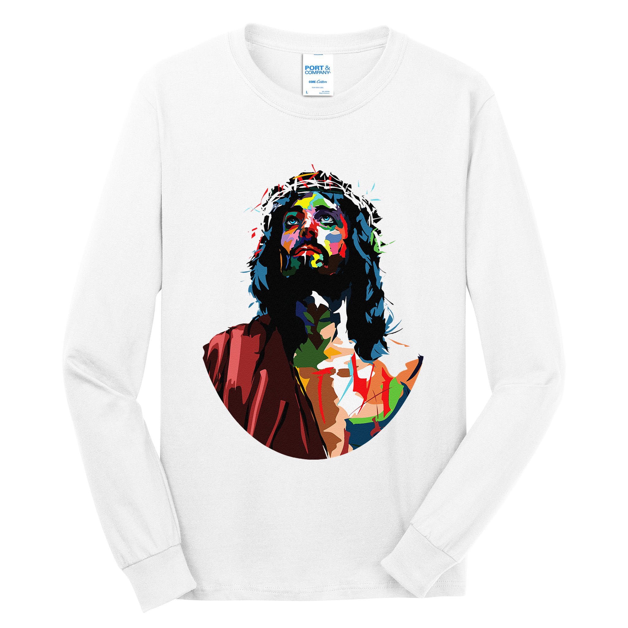 Vintage Got King Jesus Christ Sweet Face Image Tall Long Sleeve T-Shirt