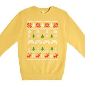 Video Game Lover Ugly Christmas Sweater Sport Player Xmas Gift Premium Crewneck Sweatshirt