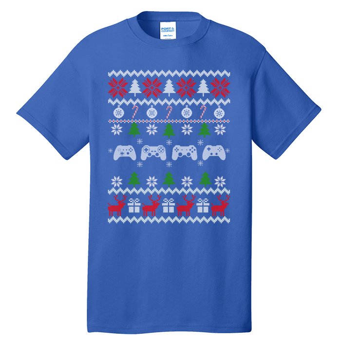 Video Game Lover Ugly Christmas Sweater Sport Player Xmas Gift Tall T-Shirt