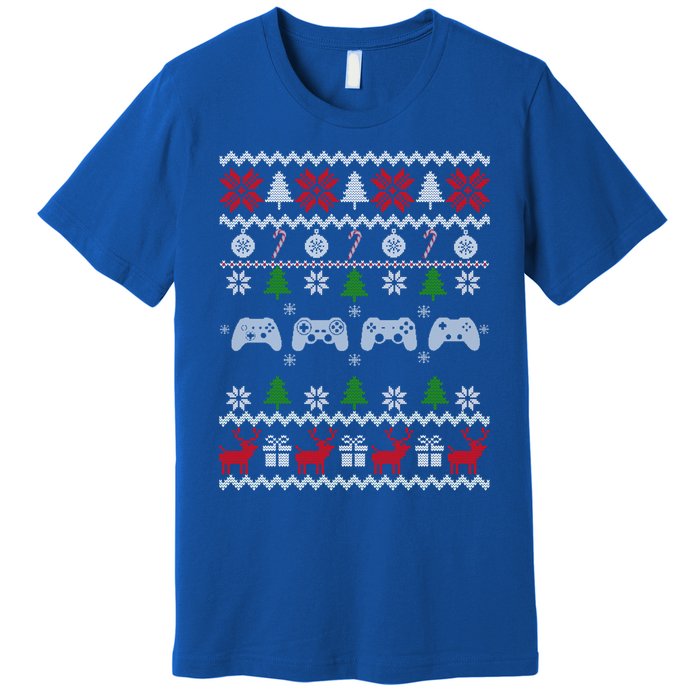 Video Game Lover Ugly Christmas Sweater Sport Player Xmas Gift Premium T-Shirt