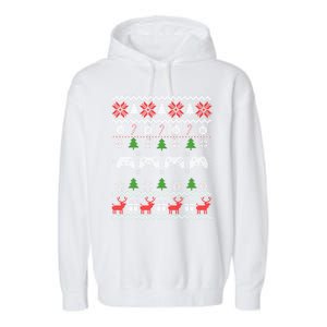 Video Game Lover Ugly Christmas Sweater Sport Player Xmas Gift Garment-Dyed Fleece Hoodie