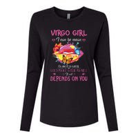 Virgo Girl Lips August September Queen Cool Birthday Zodiac Womens Cotton Relaxed Long Sleeve T-Shirt