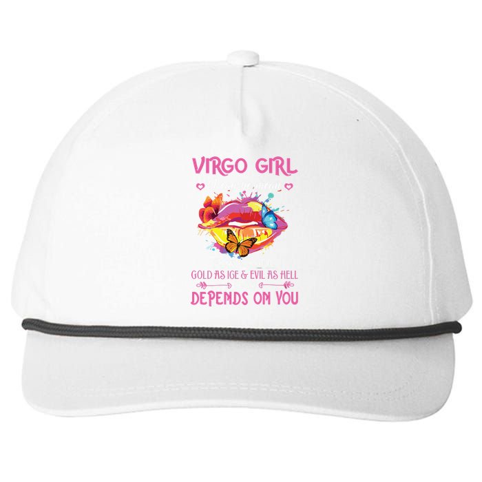 Virgo Girl Lips August September Queen Cool Birthday Zodiac Snapback Five-Panel Rope Hat