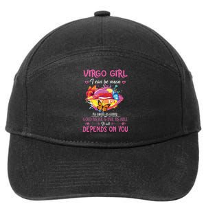 Virgo Girl Lips August September Queen Cool Birthday Zodiac 7-Panel Snapback Hat