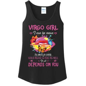 Virgo Girl Lips August September Queen Cool Birthday Zodiac Ladies Essential Tank