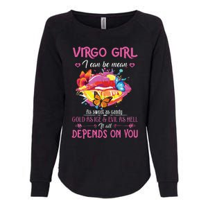 Virgo Girl Lips August September Queen Cool Birthday Zodiac Womens California Wash Sweatshirt