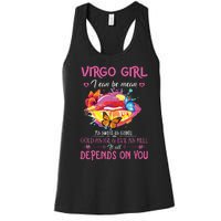 Virgo Girl Lips August September Queen Cool Birthday Zodiac Women's Racerback Tank