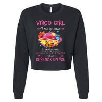 Virgo Girl Lips August September Queen Cool Birthday Zodiac Cropped Pullover Crew