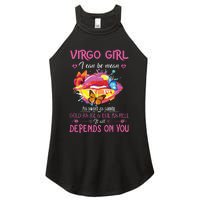 Virgo Girl Lips August September Queen Cool Birthday Zodiac Women's Perfect Tri Rocker Tank