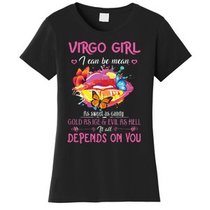 Virgo Girl Lips August September Queen Cool Birthday Zodiac Women's T-Shirt