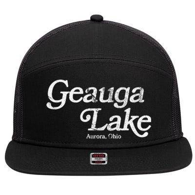 Vintage Geauga Lake Cleveland 7 Panel Mesh Trucker Snapback Hat