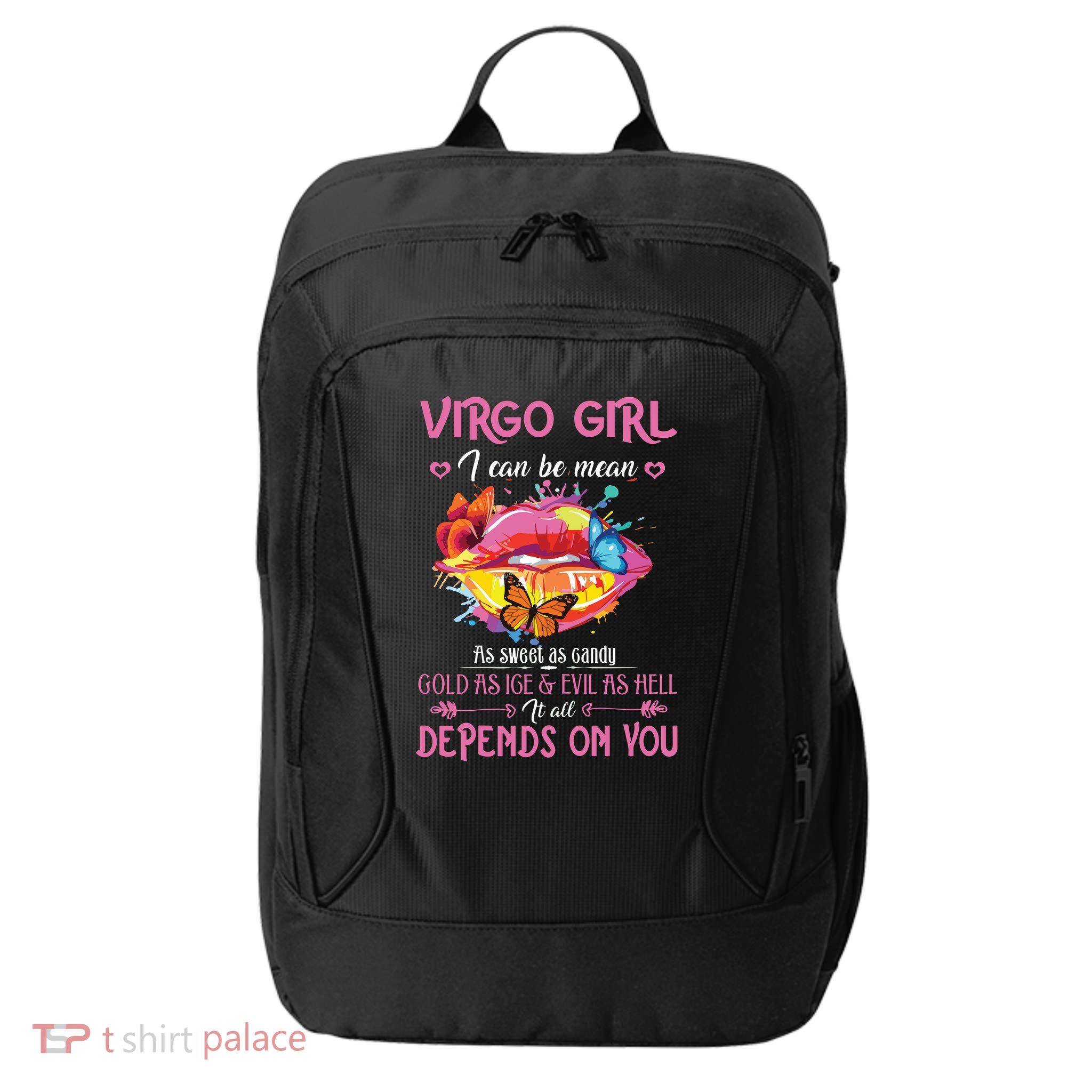 Virgo Girl Lips August September Queen Cool Birthday Zodiac City Backpack