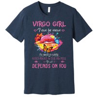 Virgo Girl Lips August September Queen Cool Birthday Zodiac Premium T-Shirt