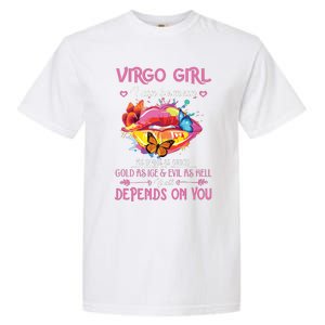 Virgo Girl Lips August September Queen Cool Birthday Zodiac Garment-Dyed Heavyweight T-Shirt