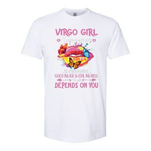 Virgo Girl Lips August September Queen Cool Birthday Zodiac Softstyle CVC T-Shirt