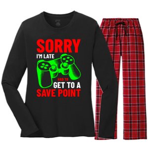 Video Game Lover Gaming T Women's Long Sleeve Flannel Pajama Set 