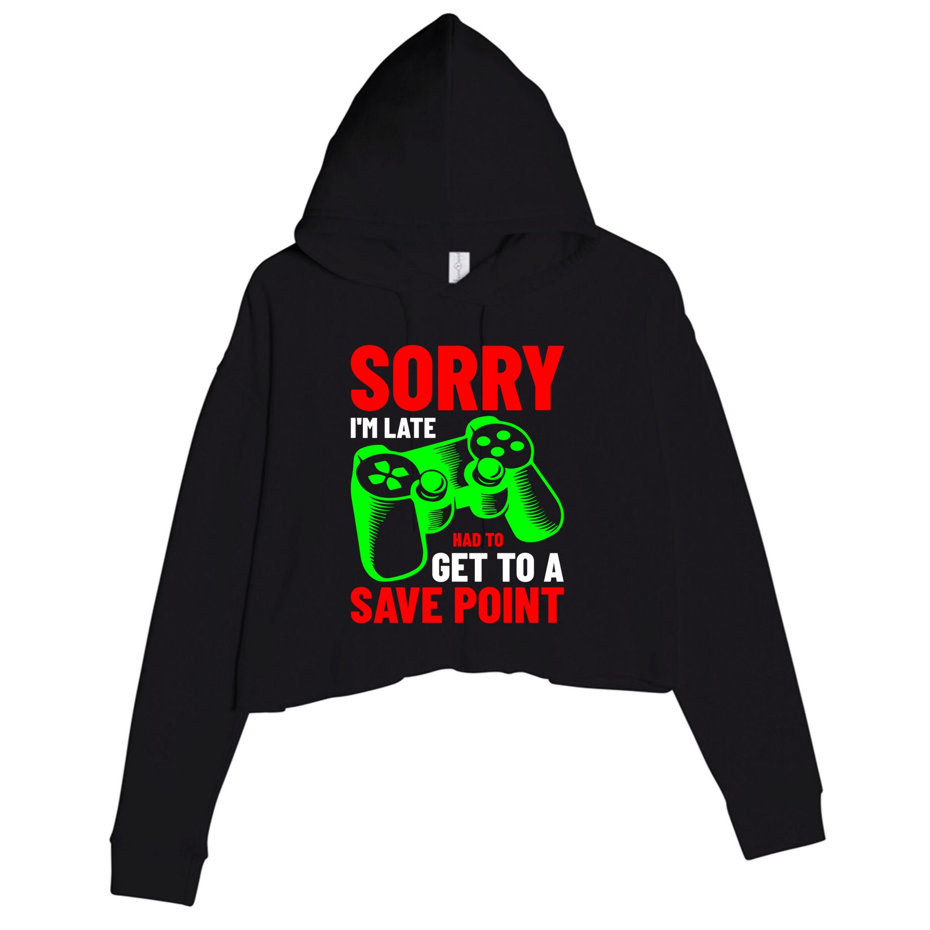 Video Game Lover Gaming T Crop Fleece Hoodie