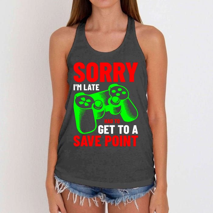 Video Game Lover Gaming T Women's Knotted Racerback Tank