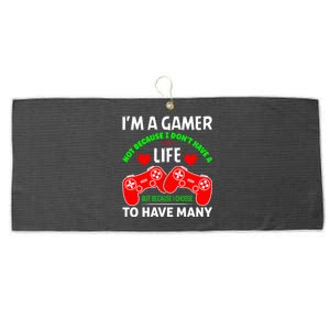 Video Game Lover Gaming T Large Microfiber Waffle Golf Towel