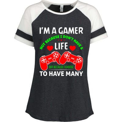 Video Game Lover Gaming T Enza Ladies Jersey Colorblock Tee