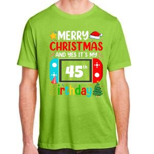 Video Game Lover Merry Christmas Yes ItS My 45th Birthday Gift Adult ChromaSoft Performance T-Shirt