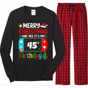 Video Game Lover Merry Christmas Yes ItS My 45th Birthday Gift Long Sleeve Pajama Set