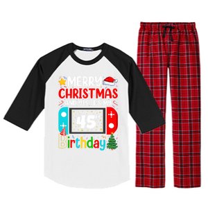 Video Game Lover Merry Christmas Yes ItS My 45th Birthday Gift Raglan Sleeve Pajama Set