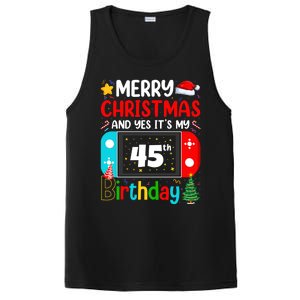 Video Game Lover Merry Christmas Yes ItS My 45th Birthday Gift PosiCharge Competitor Tank