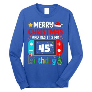 Video Game Lover Merry Christmas Yes ItS My 45th Birthday Gift Long Sleeve Shirt