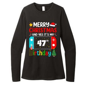 Video Game Lover Merry Christmas Yes ItS My 47th Birthday Gift Womens CVC Long Sleeve Shirt