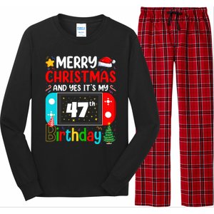 Video Game Lover Merry Christmas Yes ItS My 47th Birthday Gift Long Sleeve Pajama Set