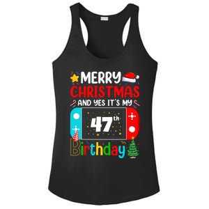 Video Game Lover Merry Christmas Yes ItS My 47th Birthday Gift Ladies PosiCharge Competitor Racerback Tank