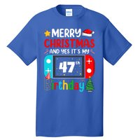 Video Game Lover Merry Christmas Yes ItS My 47th Birthday Gift Tall T-Shirt