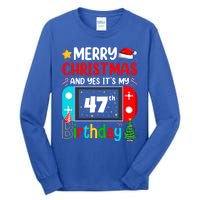 Video Game Lover Merry Christmas Yes ItS My 47th Birthday Gift Tall Long Sleeve T-Shirt