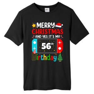 Video Game Lover Merry Christmas Yes ItS My 56th Birthday Gift Tall Fusion ChromaSoft Performance T-Shirt