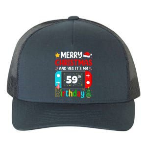 Video Game Lover Merry Christmas Yes ItS My 59th Birthday Great Gift Yupoong Adult 5-Panel Trucker Hat