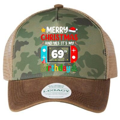 Video Game Lover Merry Christmas Yes ItS My 69th Birthday Gift Legacy Tie Dye Trucker Hat