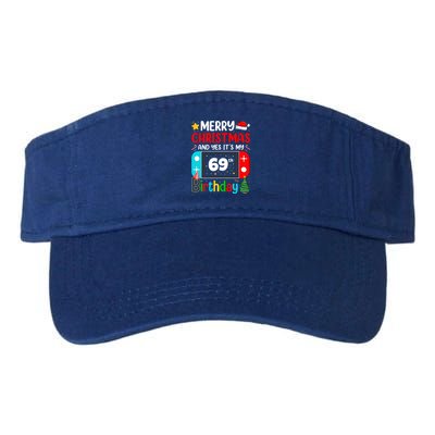 Video Game Lover Merry Christmas Yes ItS My 69th Birthday Gift Valucap Bio-Washed Visor