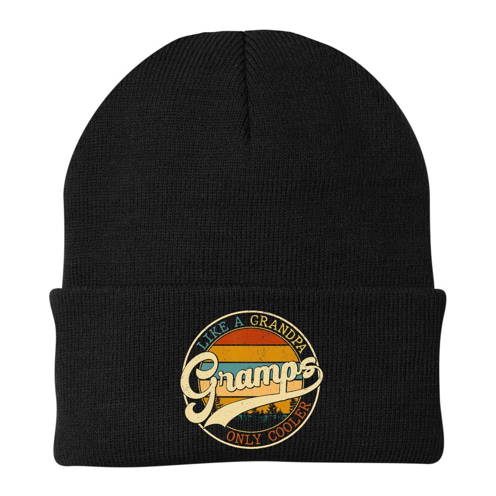 Vintage Gramps Like A Grandpa Only Cooler For Father Day Beanie