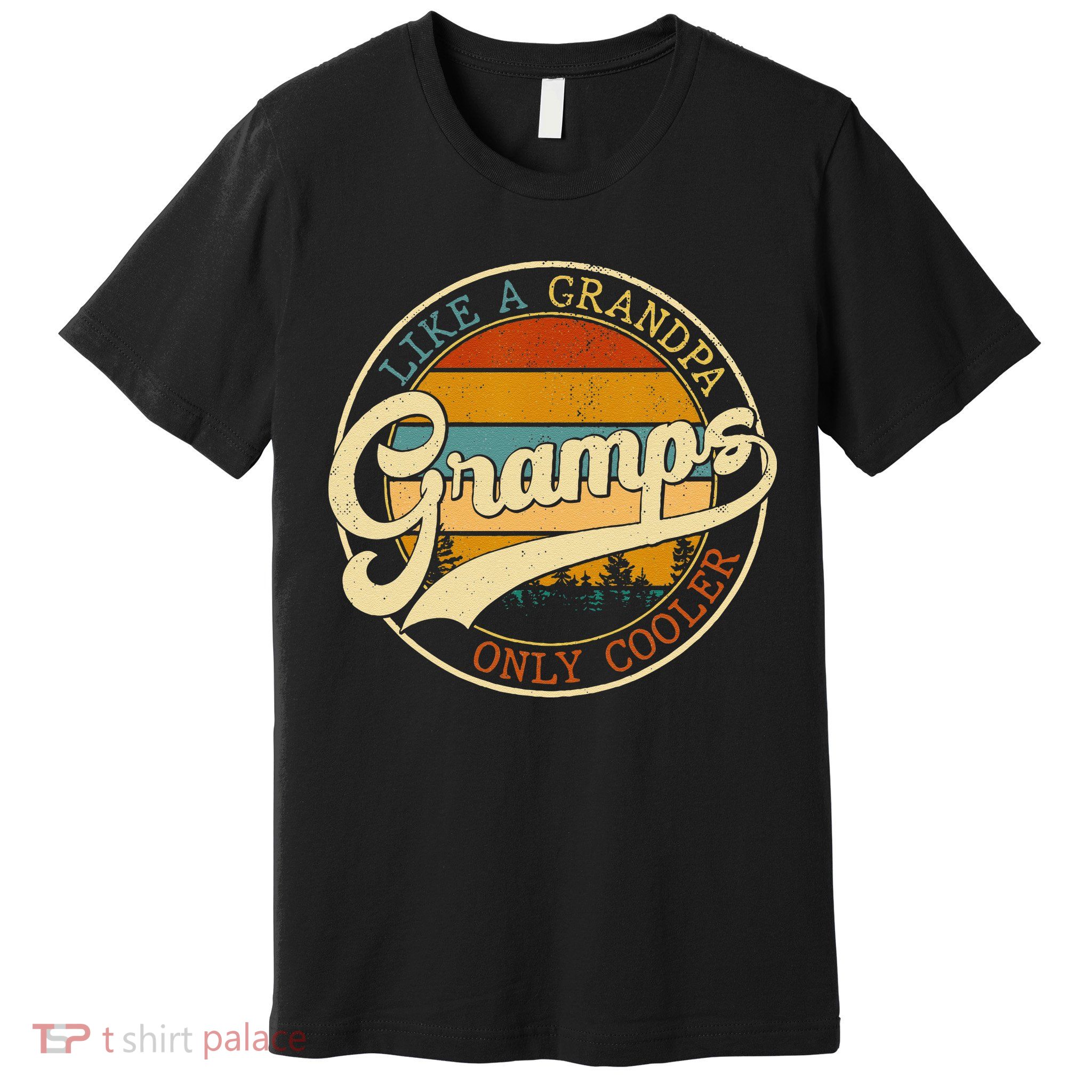 Vintage Gramps Like A Grandpa Only Cooler For Father Day Premium T-Shirt